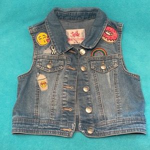 Justice-size 8/10, denim vest with patches